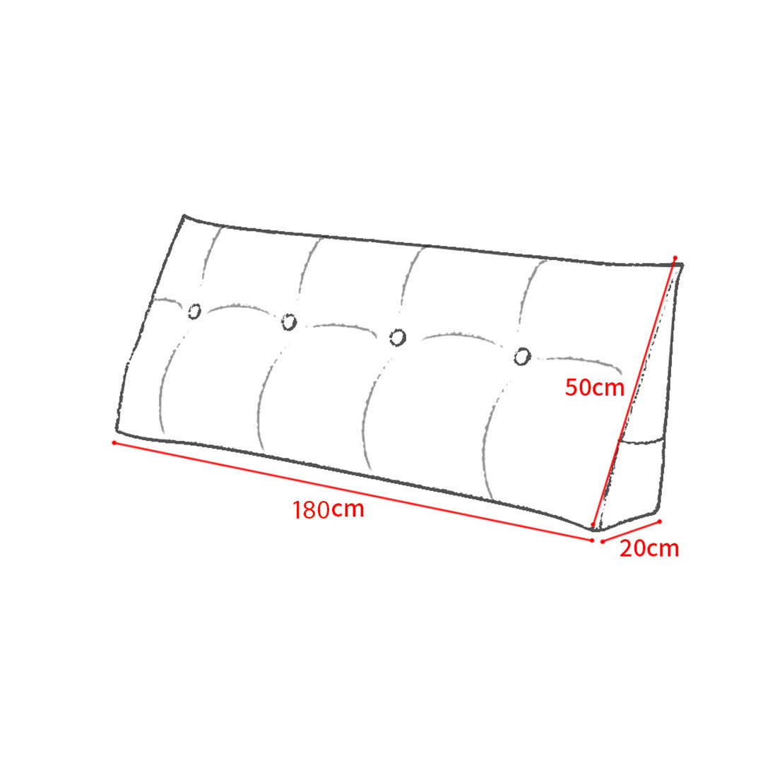 SOGA 2X 180cm Grey Triangular Wedge Bed Pillow Headboard Backrest Bedside Tatami Cushion Home Decor • LUZ-Pillow2114X2