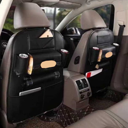 SOGA PVC Leather Car Back Seat Storage Bag Multi-Pocket Organizer Backseat and iPad Mini Holder Black • LUZ-CarStorage1SeatBagBLK