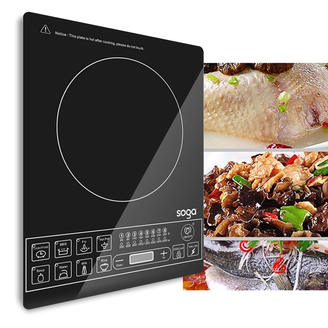 SOGA Cooktop Electric Smart Induction Cook Top Portable Kitchen Cooker Cookware • LUZ-ElectricCooktop