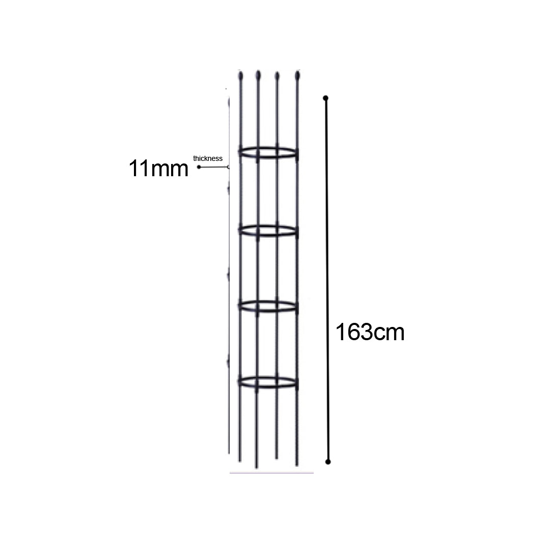 SOGA 2X 163cm 4-Bar Plant Frame Stand Trellis Vegetable Flower Herbs Outdoor Vine Support Garden Rack with Rings • LUZ-PlantTube163X2