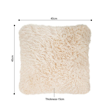 SOGA 2X 50CM Beige Pillow Plush Sofa Cushion, Soft Fabric, Modern Couch Velvet, Decorative Throw Pillow • LUZ-FrenchCushion201X2