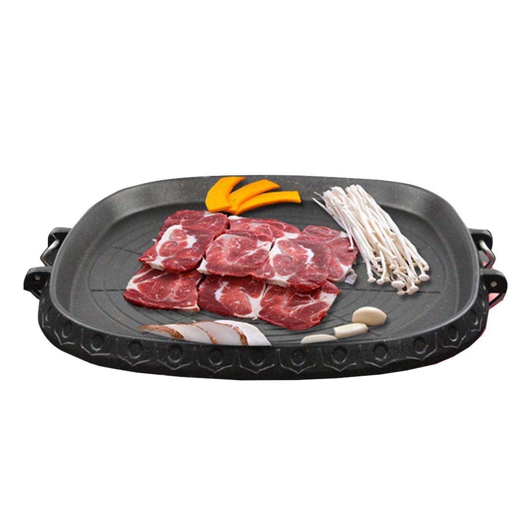 SOGA Portable Korean BBQ Butane Gas Stove Stone Grill Plate Non Stick Coated Square • LUZ-StoneBBQPlateSquare