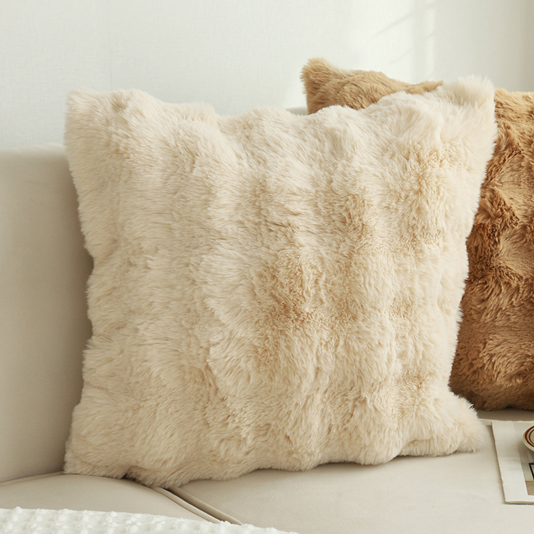 SOGA 2X 50cm Throw Pillow Light  Camel Color with Rabbit  Square Cushion for Living Room • LUZ-FrenchCushion302X2