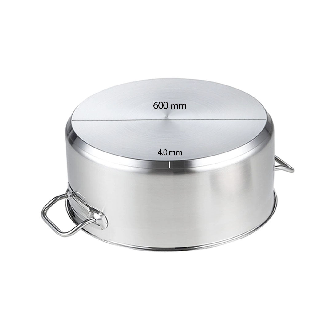 SOGA Stock Pot 113L Top Grade Thick Stainless Steel Stockpot 18/10 Without Lid • LUZ-StockPot113L-JPOT
