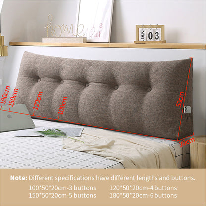 SOGA 180cm Coffee Triangular Wedge Bed Pillow Headboard Backrest Bedside Tatami Cushion Home Decor • LUZ-PillowFab180Coffee