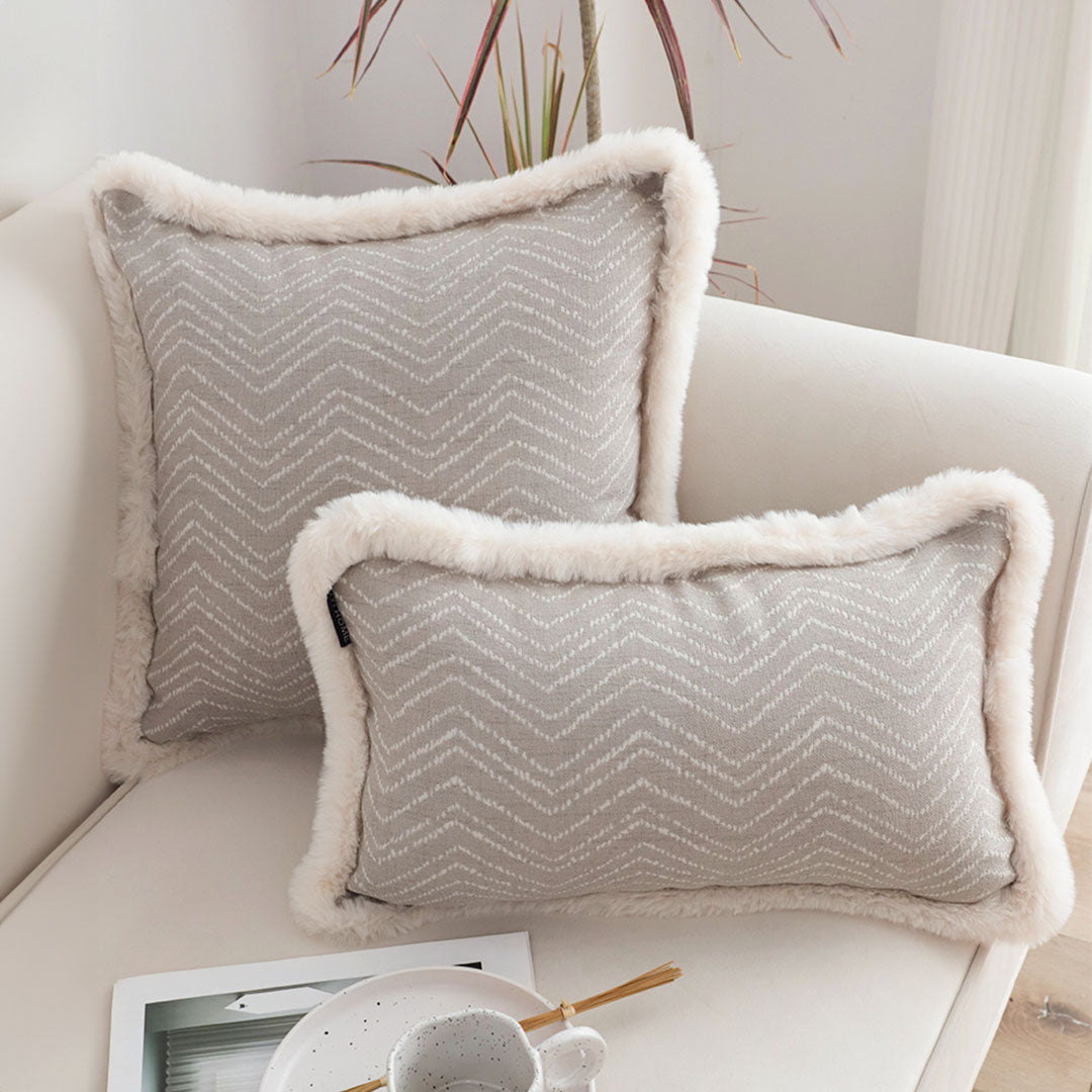 SOGA 30cm  Wabi-sabi Cushion Herringbone Lumbar Throw  Pillow • LUZ-FrenchCushion265