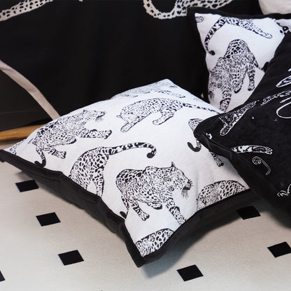 SOGA 2X 45cm Throw Pillow White & Black Leopard Light Luxury Decorative Cushion for Living Room • LUZ-FrenchCushion295X2