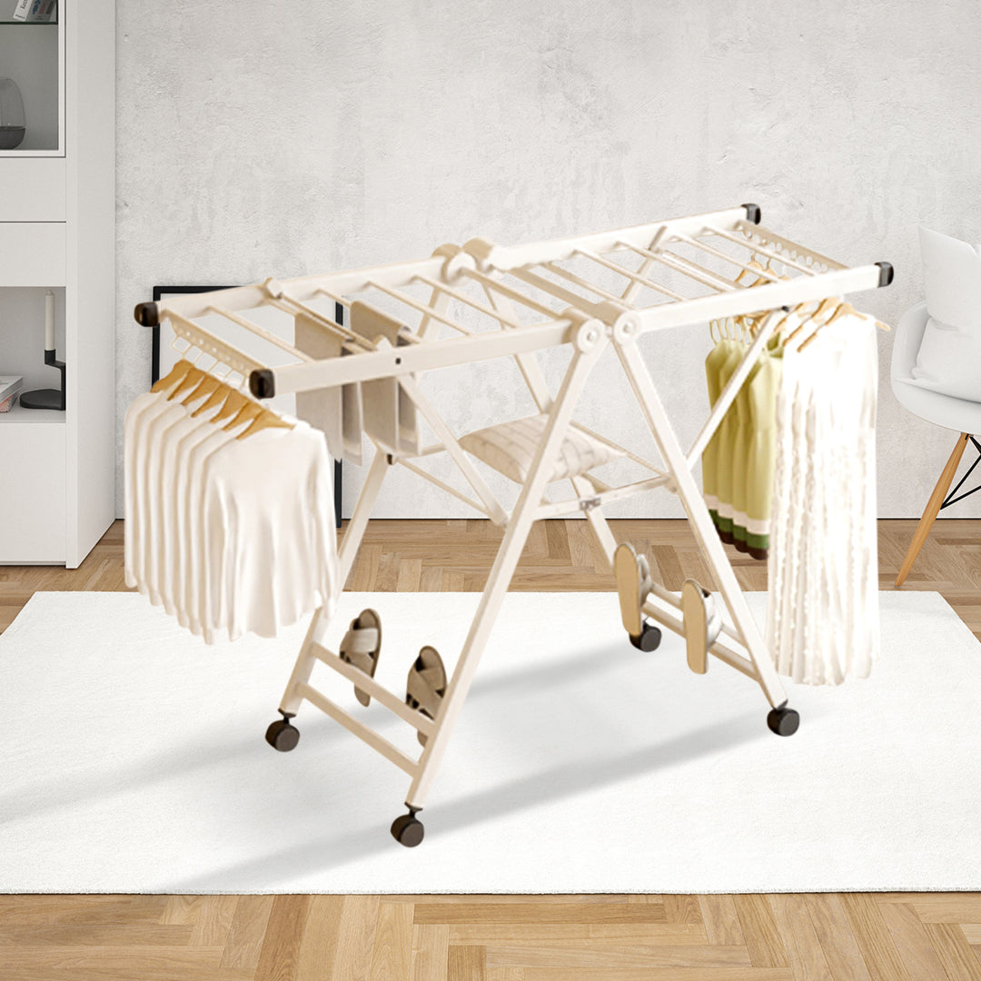 SOGA 2X 140cm Portable Wing Shape Clothes Drying Rack Foldable Space-Saving Laundry Holder • LUZ-BSYXYJ14011X2