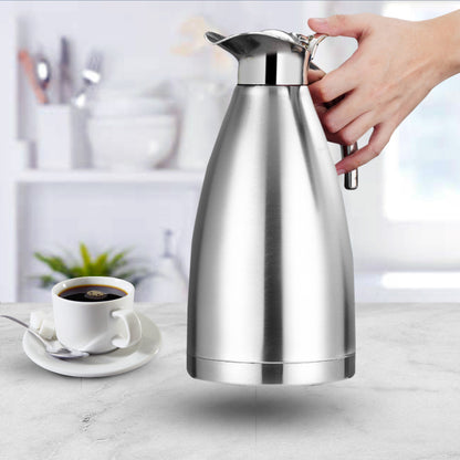 SOGA 2X 1.5L Silver Color 3-Layer Inner Stainless Steel, Vacuum Insulated and Outer Stainless Steel Thermal Flask • LUZ-BottleWKE21X2