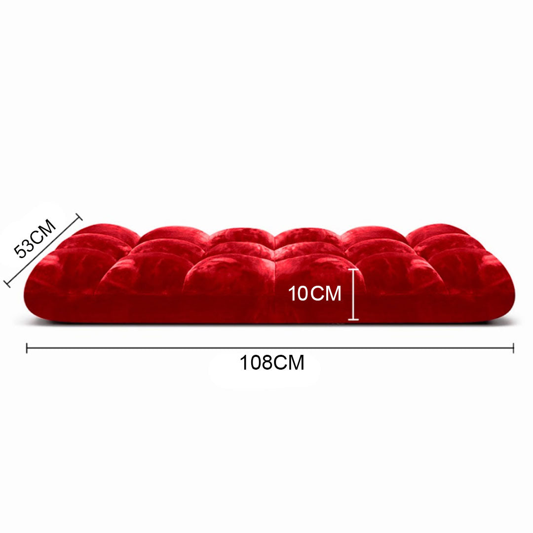 SOGA Floor Recliner Folding Lounge Sofa Futon Couch Folding Chair Cushion Red • LUZ-LoungeChairRed