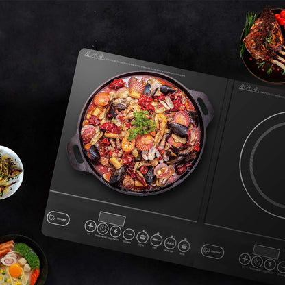 SOGA Cooktop Portable Induction LED Electric Double Duo Hot Plate Burners Cooktop Stove • LUZ-ElectricCooktopDouble