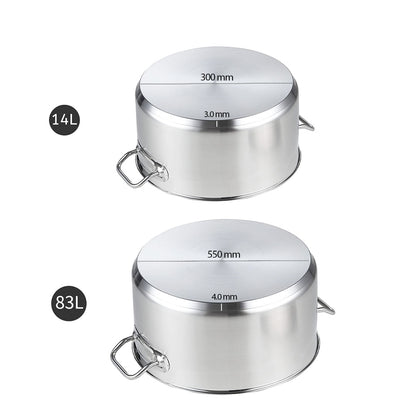 SOGA Stock Pot 14L 83L Top Grade Thick Stainless Steel Stockpot 18/10 • LUZ-SOGAStockPot14L83LA