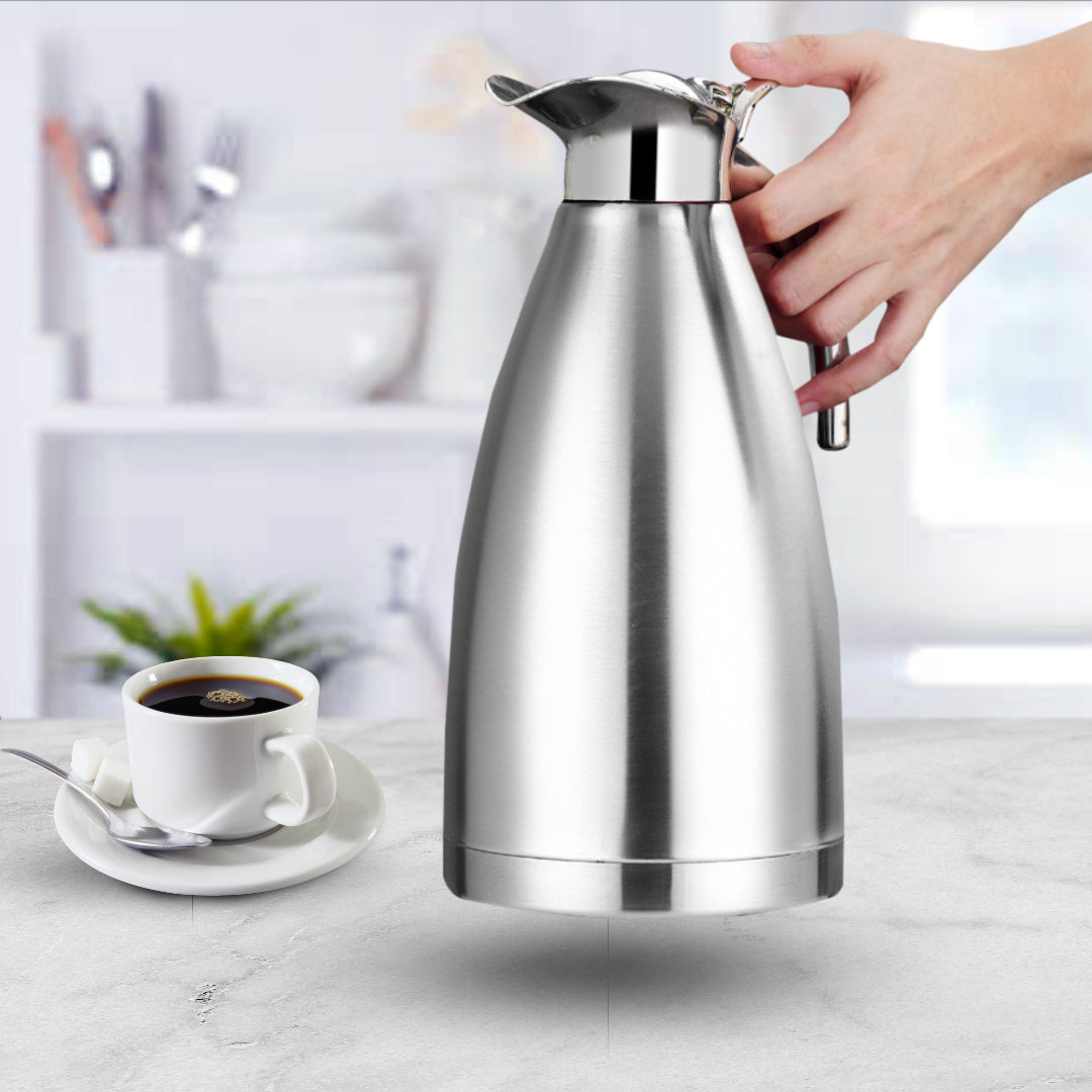 SOGA 2X 2.0L Silver Color 3-Layer Inner Stainless Steel, Vacuum Insulated and Outer Stainless Steel Thermal Flask • LUZ-BottleWKE22X2