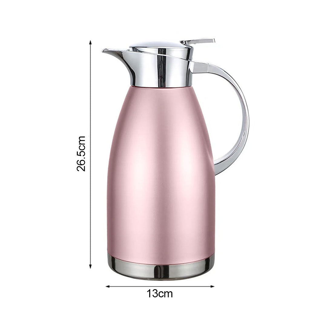 Soga 1.8L Rose Color 3-Layer Vacuum Insulated Stainless Steel Flask  Ideal for Home and Office • LUZ-WaterJug18Rose