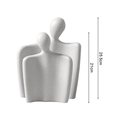 SOGA Ornament Set of 2 Abstract Human Figurine Sculptures Minimalist Modern Art Statues for Home Décor • LUZ-Ornament2948