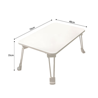SOGA 2X White Portable Bed Table Adjustable Folding Mini Desk With Cup-Holder Home Decor • LUZ-BedTableM665X2