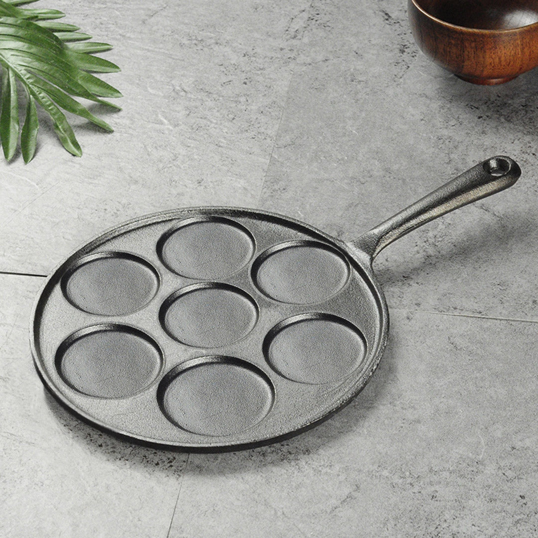 SOGA 2X 23cm Cast Iron Takoyaki Fry Pan Octopus Balls Maker 7 Hole Cavities Grill Mold • LUZ-ZPai022X2