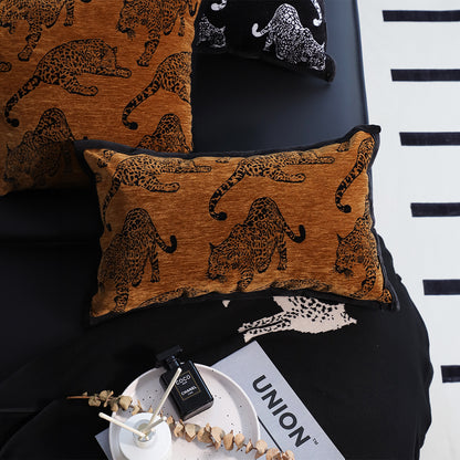 SOGA 2X 30cm Throw Pillow Dark Brown Leopard Lumbar Decorative Cushion for Living Room • LUZ-FrenchCushion300X2