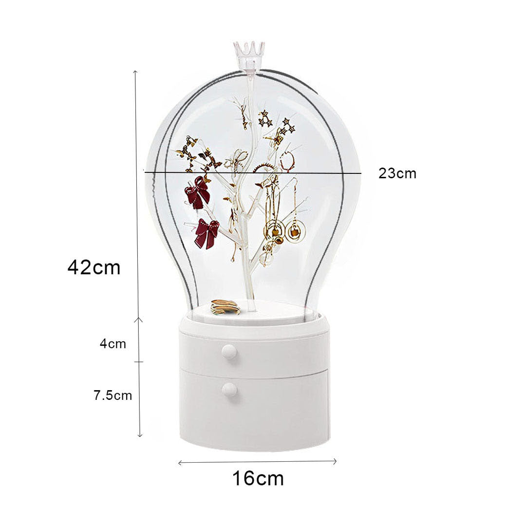 SOGA 2X White 360 2 Layered Jewelry Storage Box Waterproof Dustproof Accessories Organiser • LUZ-BathC906X2