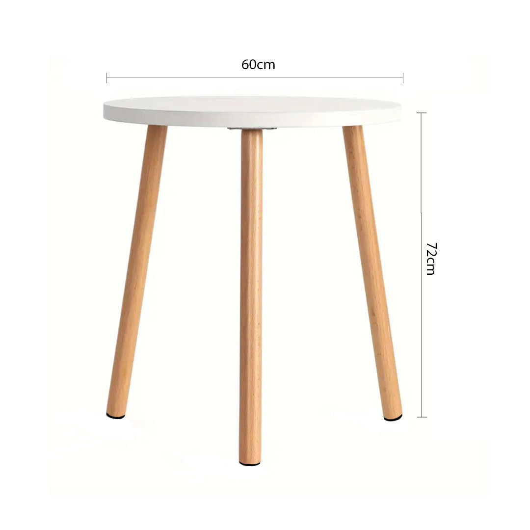SOGA 2X 60x72cm White Small Side Coffee Table Living Room Balcony Home Décor Style • LUZ-TableTea21X2