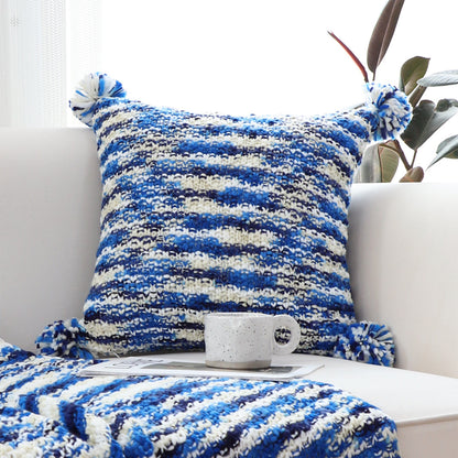SOGA 45cm Throw Pillow Deep Sea Blue Gradient Dyed Decorative Soft Square for Couch or Bed • LUZ-FrenchCushion283
