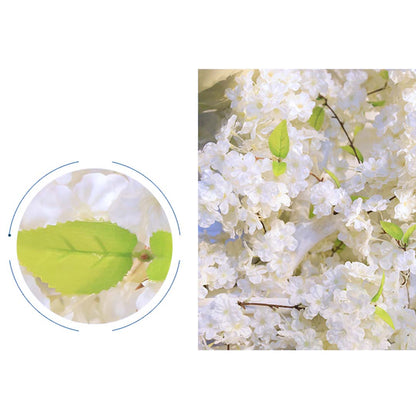 SOGA 10X Artificial Silk Flower Fake Cherry Blossom Bouquet Table Decor White • LUZ-AFlowerCherry10White