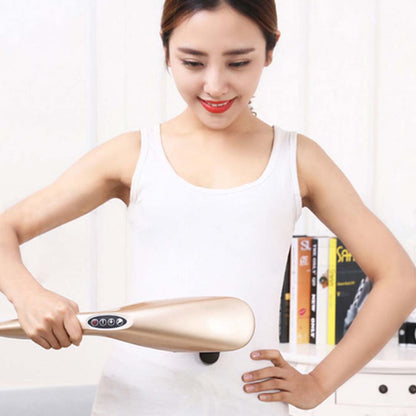 SOGA 2X 6 Heads Portable Handheld Massager Soothing Stimulate Blood Flow Shoulder Gold • LUZ-Massager837AGoldX2