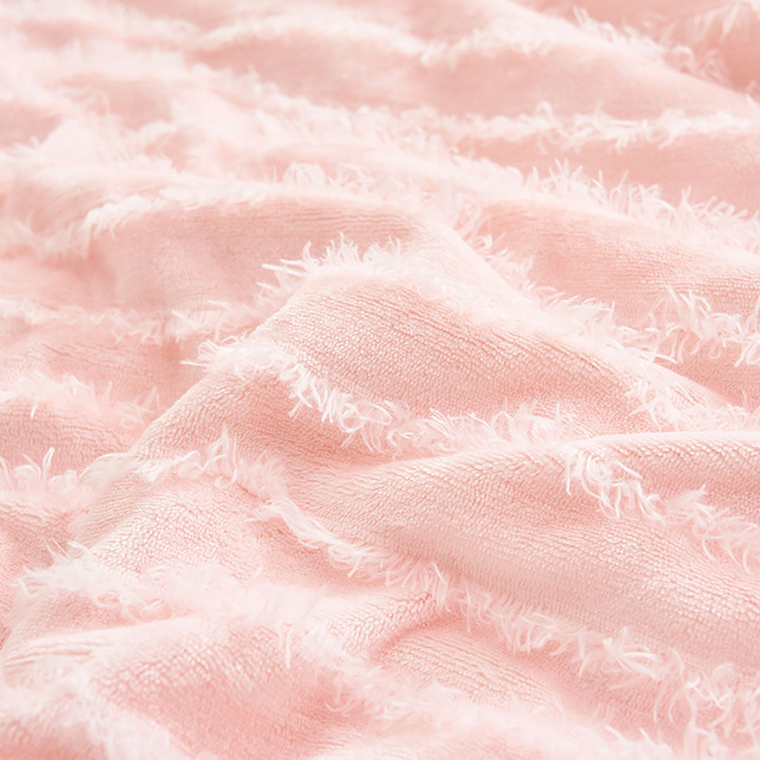 SOGA Throw Blanket Warm Cozy Double Sided Thick Flannel Coverlet Fleece Bed Sofa Comforter Pink • LUZ-Blanket309