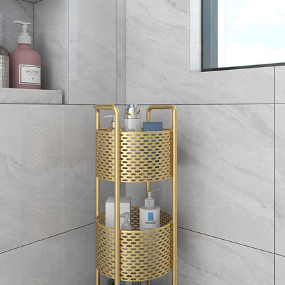 SOGA 3 Tier Bathroom Shelf Multifunctional Storage Display Rack Organiser with wheels • LUZ-FPotZWJ25