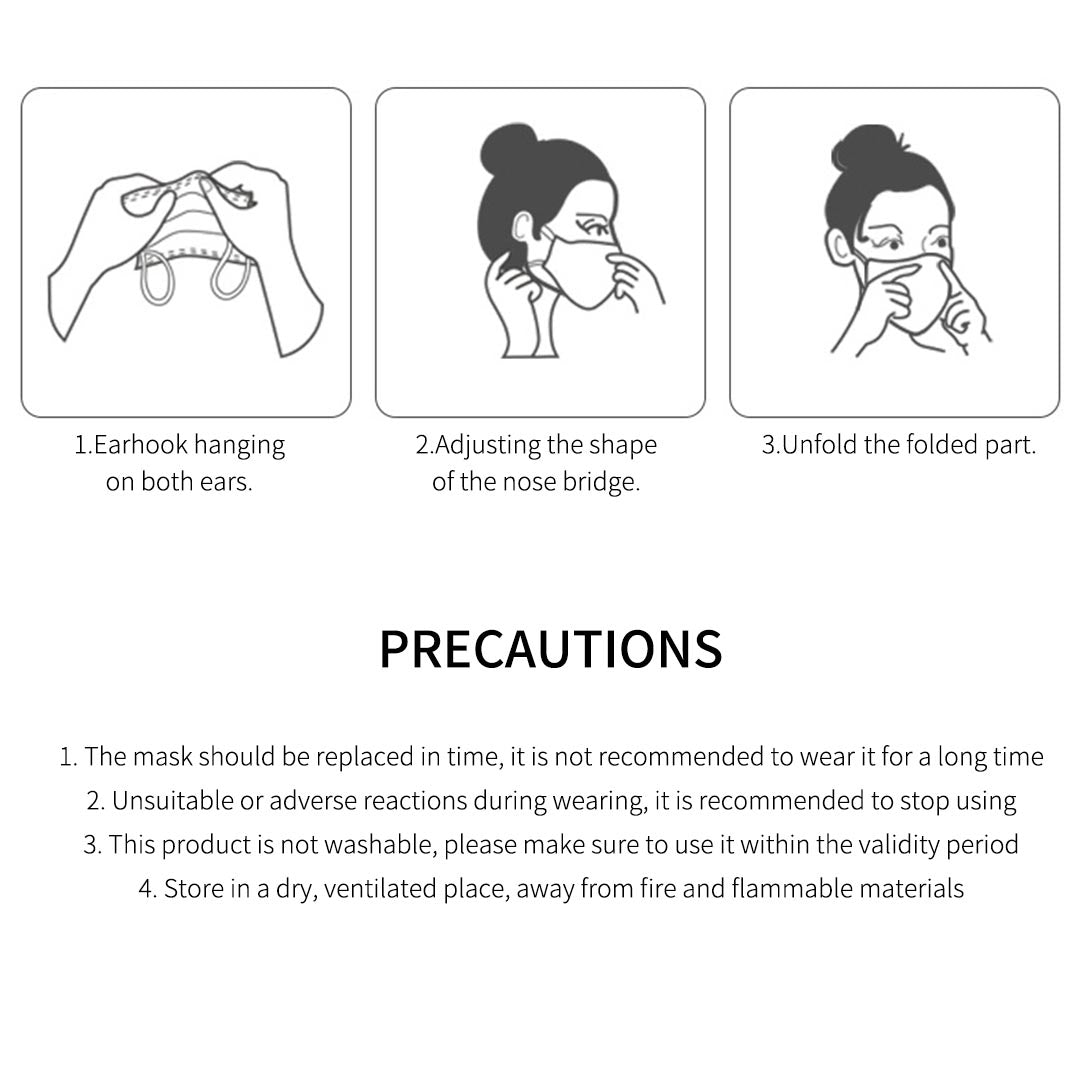 60 Pcs Anti Dust Filter Disposable Protective Sanitary Face Mask • LUZ-DMaskX50