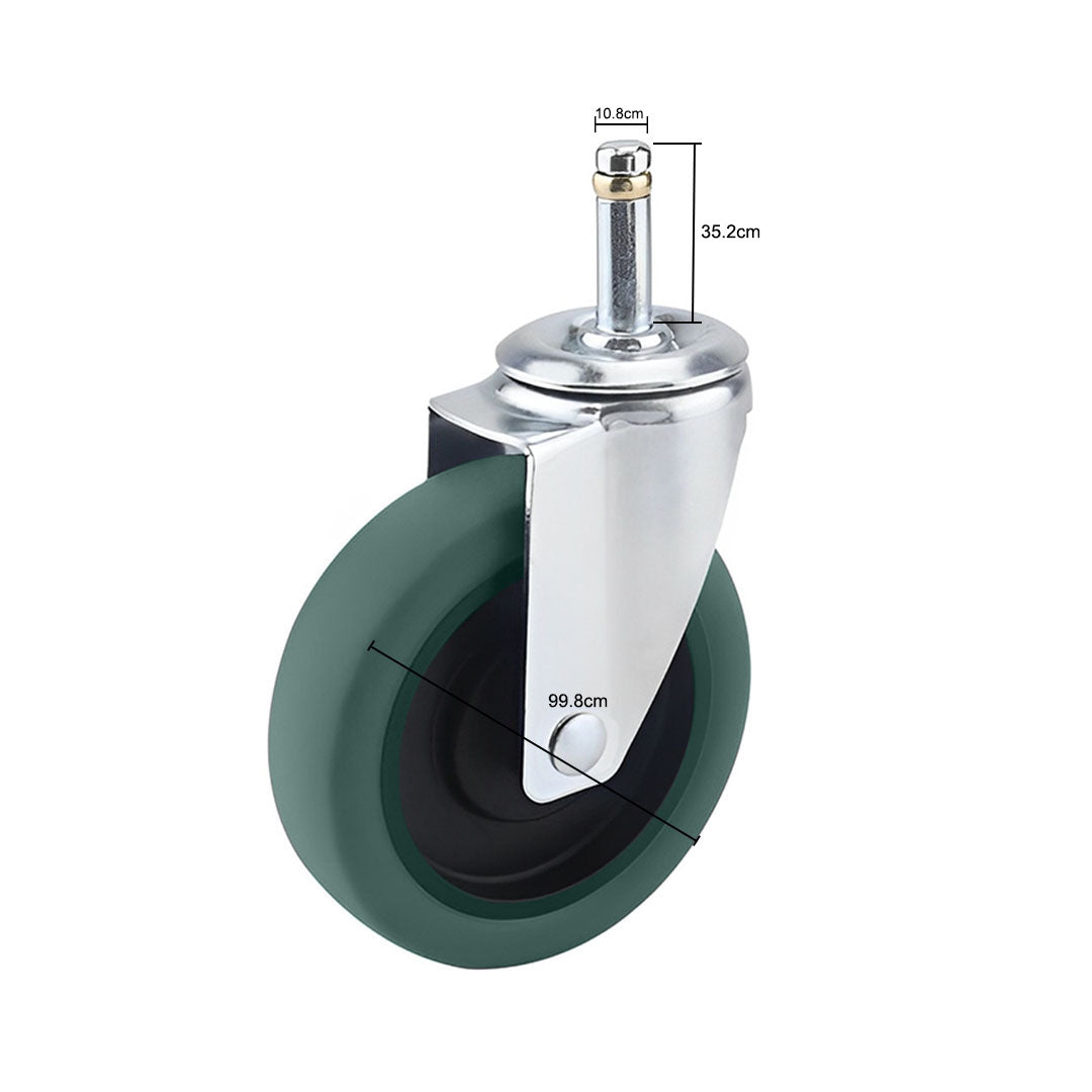 SOGA 2X 4" Heavy Duty Polyurethane Swivel Castor Wheels • LUZ-FC1511WheelsX2