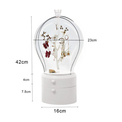 SOGA White 360 2 Layered Jewelry Storage Box Waterproof Dustproof Accessories Organiser • LUZ-BathC906