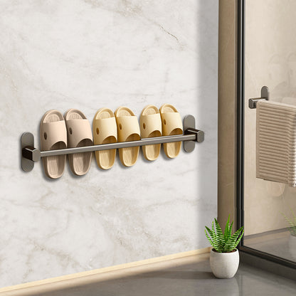 SOGA 2X 69cm Wall-Mounted Slipper Organiser Adhesive Storage Space-Saving Wall Rack LUZ-TAN1042X2