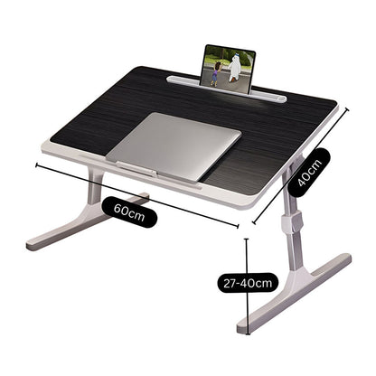 SOGA 2X 60X40cm Black Small Laptop Bed Portable Foldable Study Table Adjustable • LUZ-BedTableA12X2