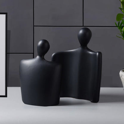 SOGA Ornament Set of 2 Abstract Human Figurine Sculptures Minimalist Modern Art Statues for Home Décor • LUZ-Ornament2949