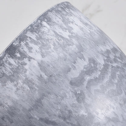 SOGA 2X 32cm Weathered Grey Round Resin Plant Flower Pot in Cement Pattern Planter Cachepot for Indoor Home Office • LUZ-FPotA3739X2