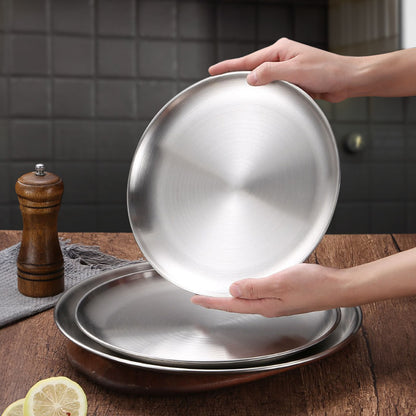 SOGA 20cm Premium Silver Grilling Plate  Durable, Heat Resistan  Perfect for BBQs and Outdoor Cooking Kitchen Essential • LUZ-VICPlate53