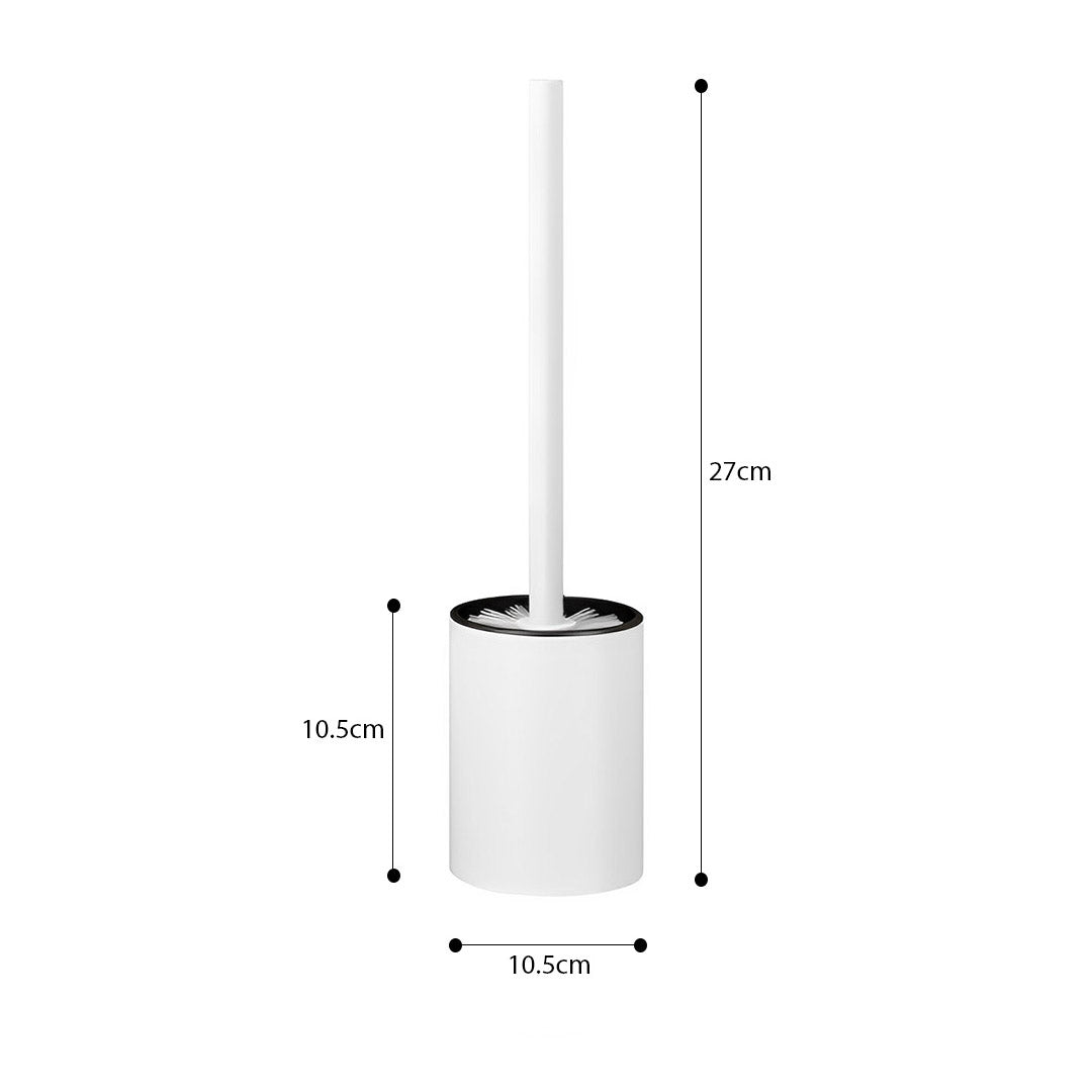 SOGA 2X 27cm Wall-Mounted Toilet Brush with Holder Bathroom Cleaning Scrub White • LUZ-TAN1045X2