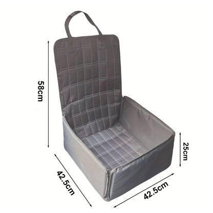 SOGA 2X Grey Car Pet Sitting Bag Breathable Safety Travel Portable Carrier Pouch Travel Essentials • LUZ-CarPetBag071X2