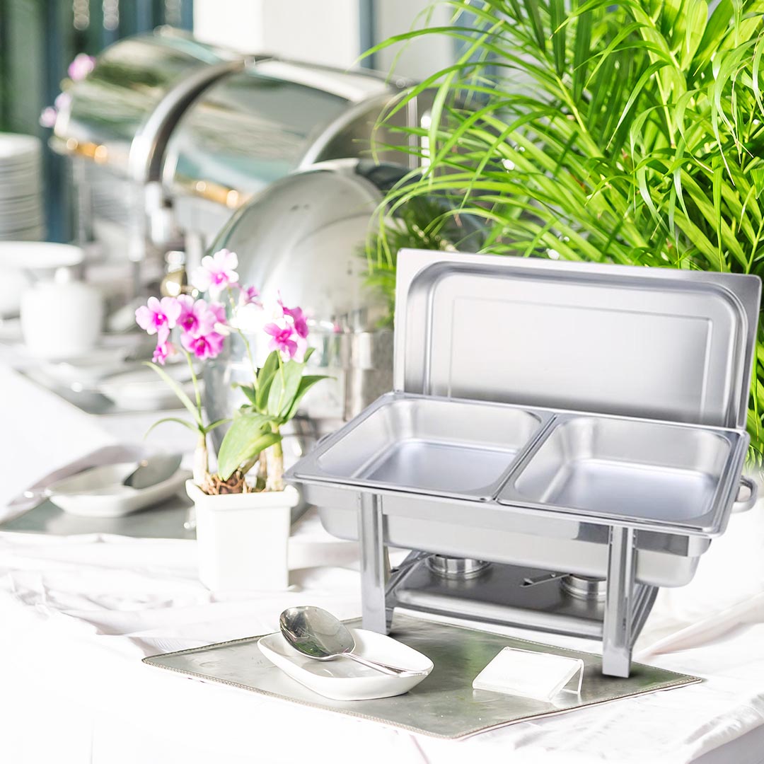 SOGA 2X Double Tray Stainless Steel Chafing Catering Dish Food Warmer • LUZ-ChafingDish56082X2