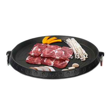 SOGA 2X Portable Korean BBQ Butane Gas Stove Stone Grill Plate Non Stick Coated Round • LUZ-StoneBBQPlateRoundX2