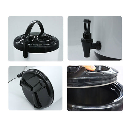 SOGA 12L Stainless Steel Insulated Milk Tea Barrel Hot and Cold Beverage Dispenser Container with Faucet White • LUZ-VICDispenser12LWHT