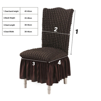 SOGA Coffee Chair Cover Seat Protector with Ruffle Skirt Stretch Slipcover Wedding Party Home Decor • LUZ-Chaircov24D
