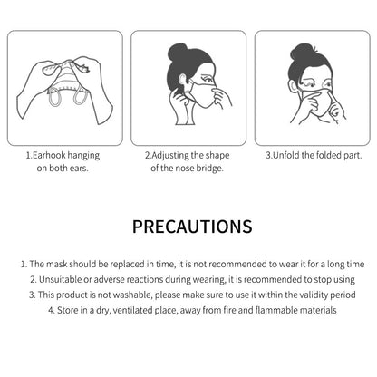 60 Pcs Anti Dust Filter Disposable Protective Sanitary Face Mask • LUZ-DMaskX50