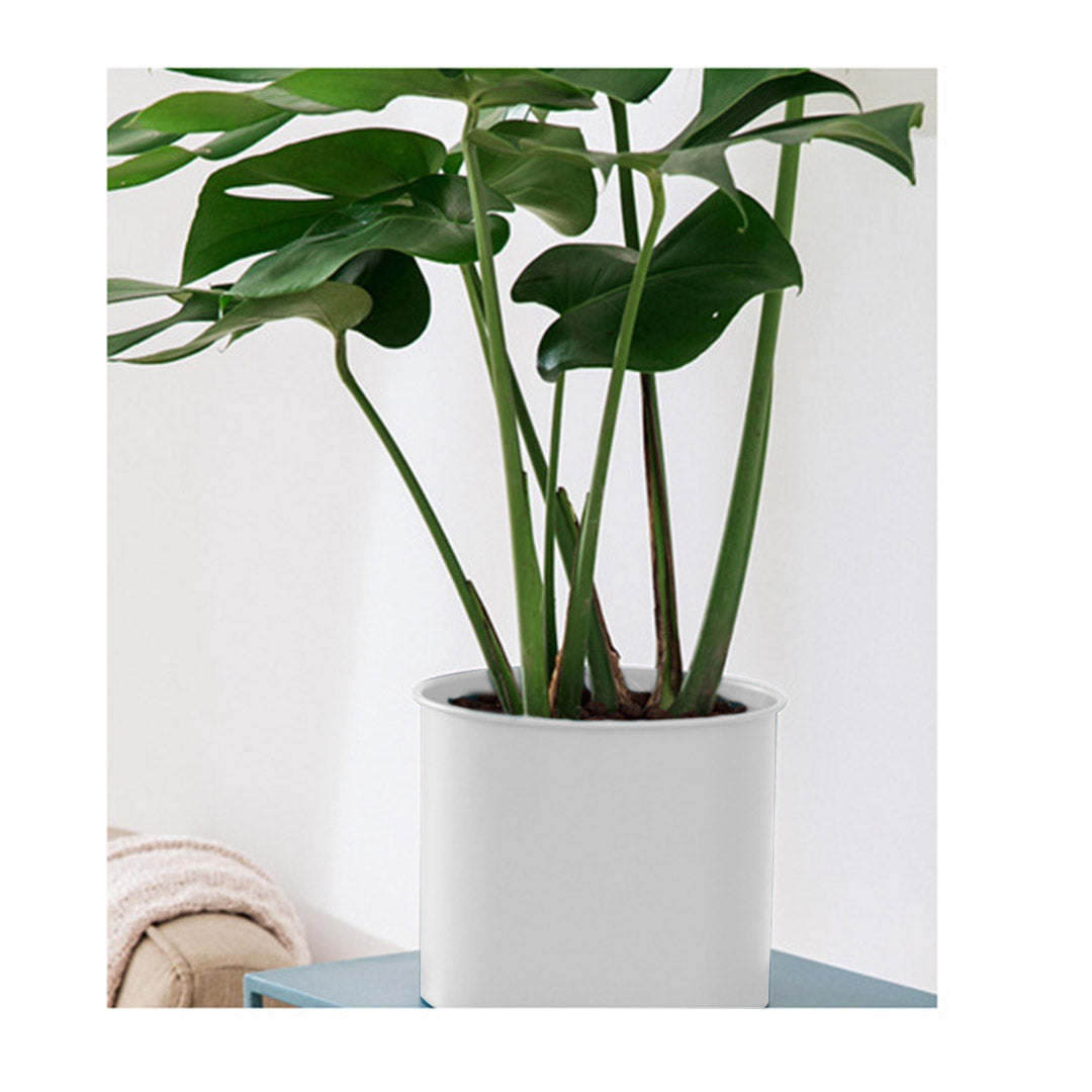 SOGA 4X 70cm Tripod Flower Pot Plant Stand with White Flowerpot Holder Rack Indoor Display • LUZ-FPotH70WHTX4