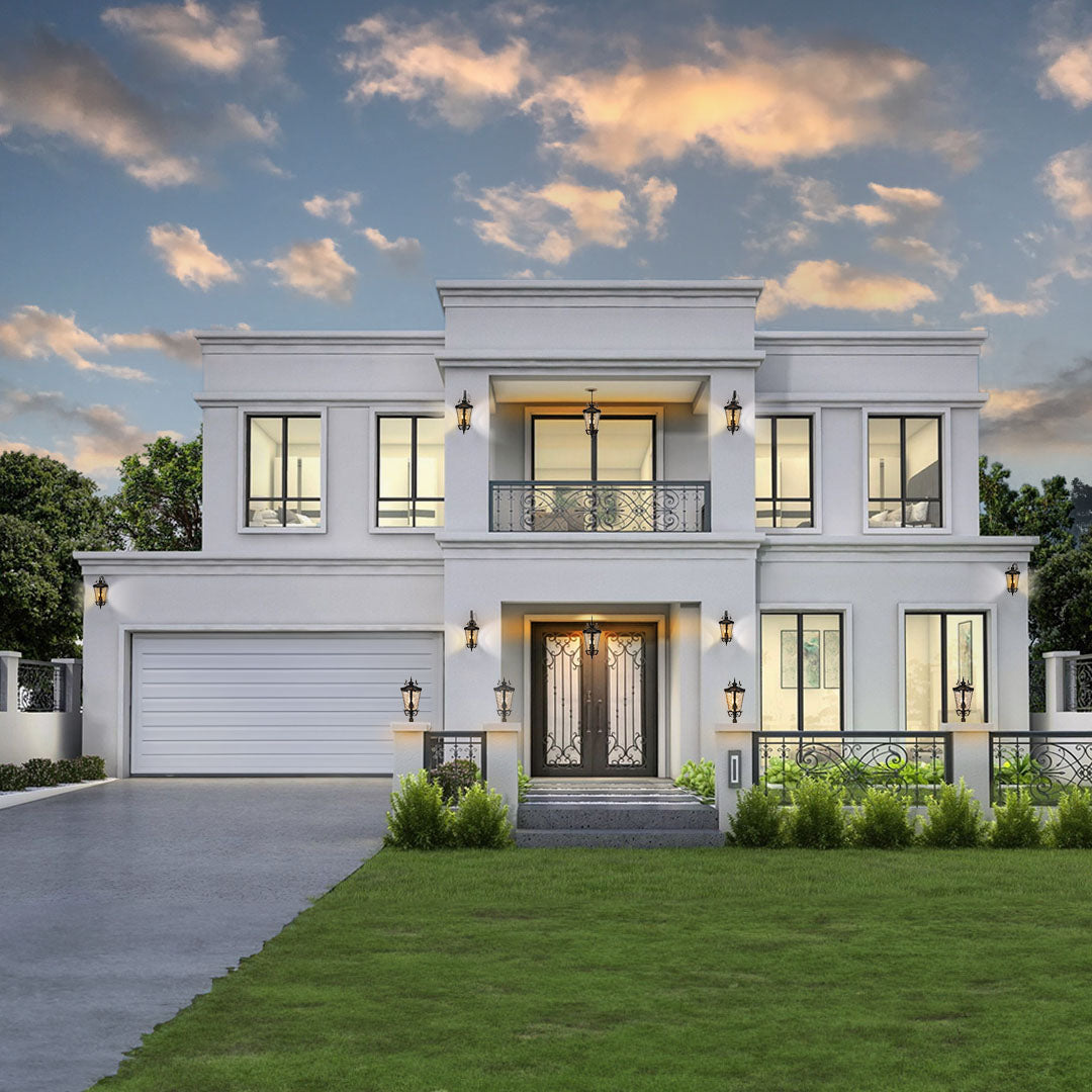 Vintage Lamp 2X 60.3cm Aluminum & Glass Lantern Elegant Chandelier Style Classic Hanging Light Antique-Inspired Design • LUZ-Lamp584HangMedX2