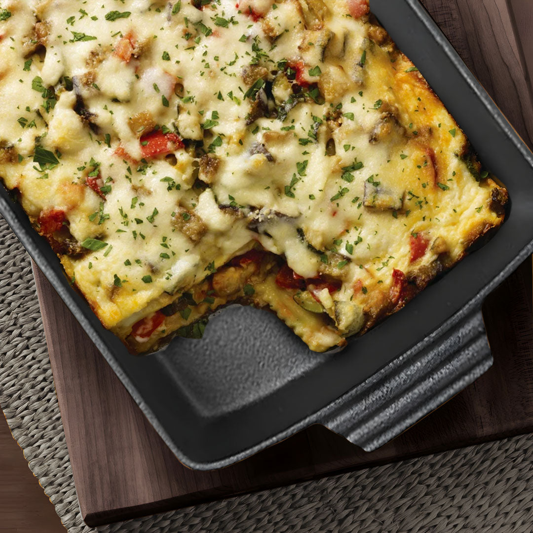 SOGA 2X 38cm Cast Iron Rectangle Bread Cake Baking Dish Lasagna Roasting Pan • LUZ-ZPai031BX2