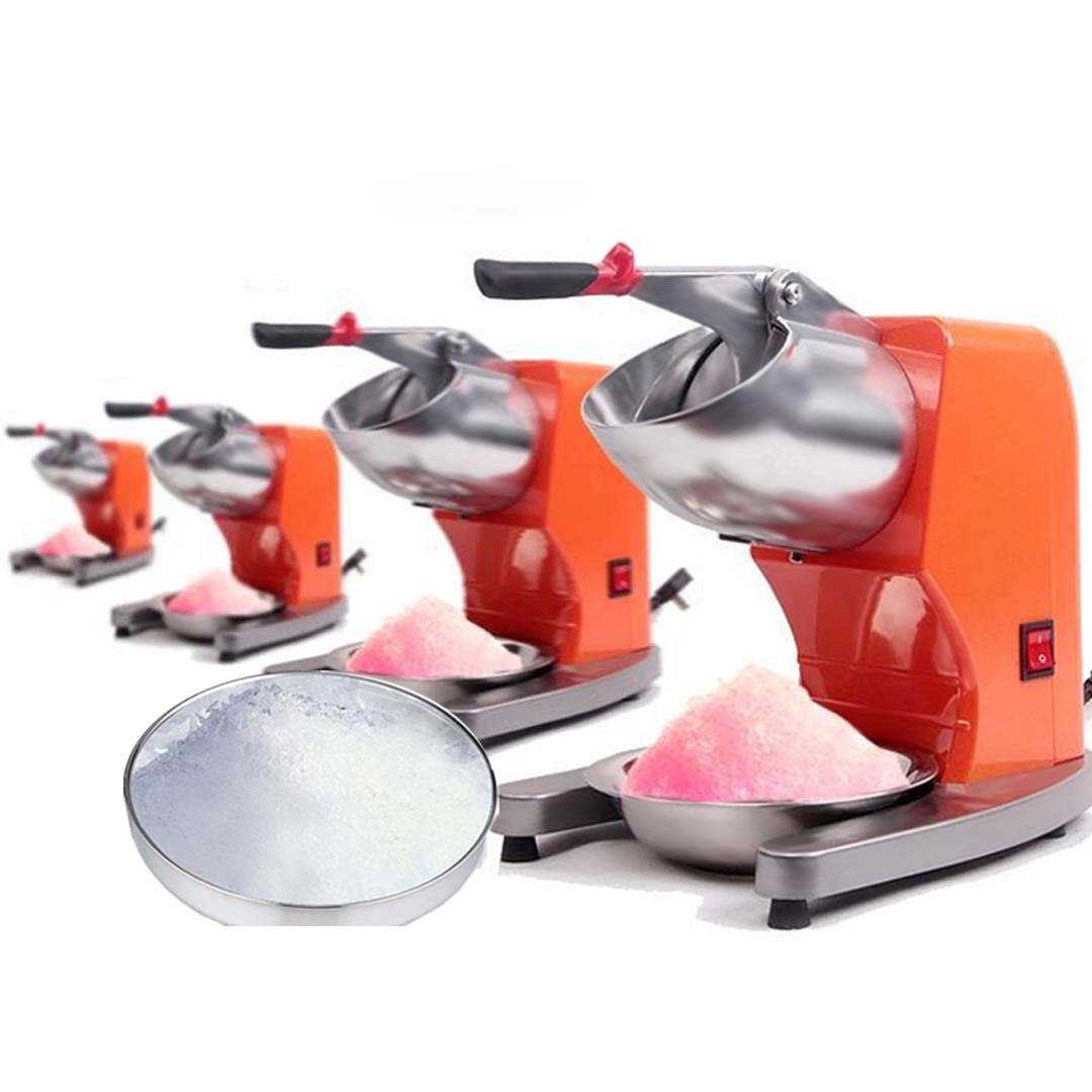 SOGA Ice Shaver Electric Stainless Steel Ice Crusher Slicer Machine Commercial Orange • LUZ-IceShaverOrange