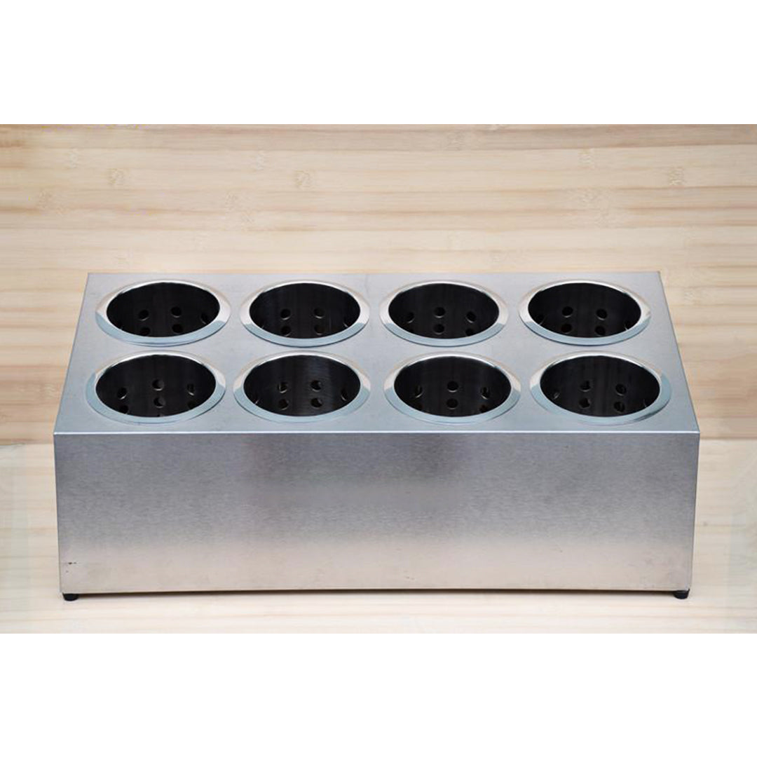 SOGA 18/10 Stainless Steel Commercial Conical Utensils Cutlery Holder with 8 Holes • LUZ-CutleryHolder4606