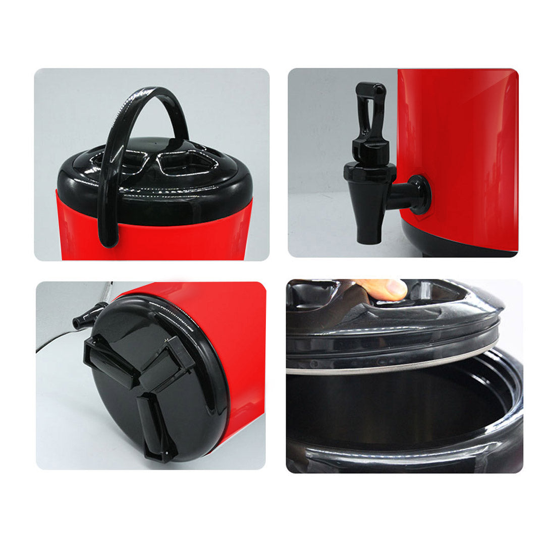 SOGA 4X 14L Stainless Steel Insulated Milk Tea Barrel Hot and Cold Beverage Dispenser Container with Faucet Red • LUZ-VICDispenser14LREDX4